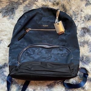 Navy Blue Camo Tumi Backpack